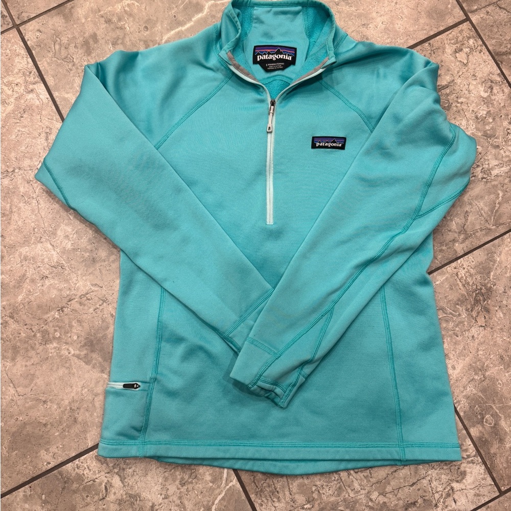 Patagonia Teal Quarter-Zip Pullover